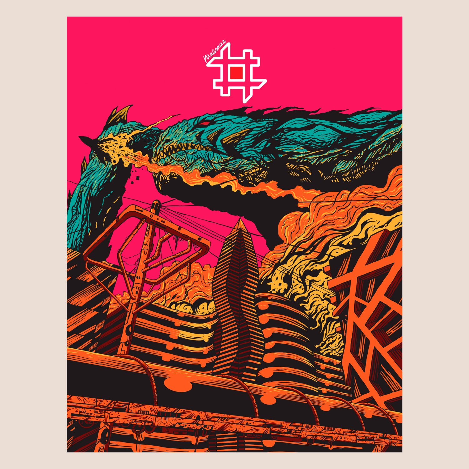 T-shirt Off White I WANT TO BELIEVE - Godzilla