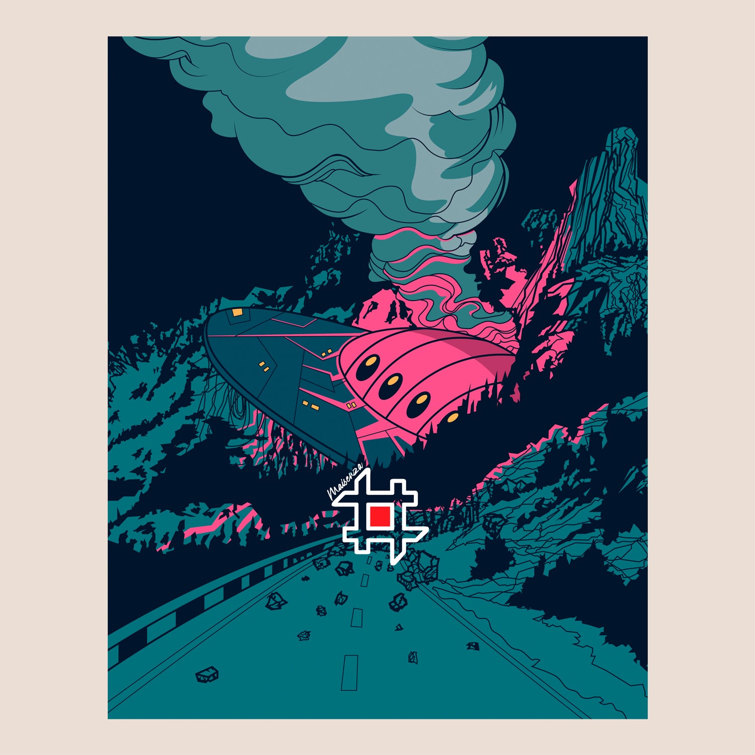 Felpa con cappuccio Off White I WANT TO BELIEVE - Spaceship