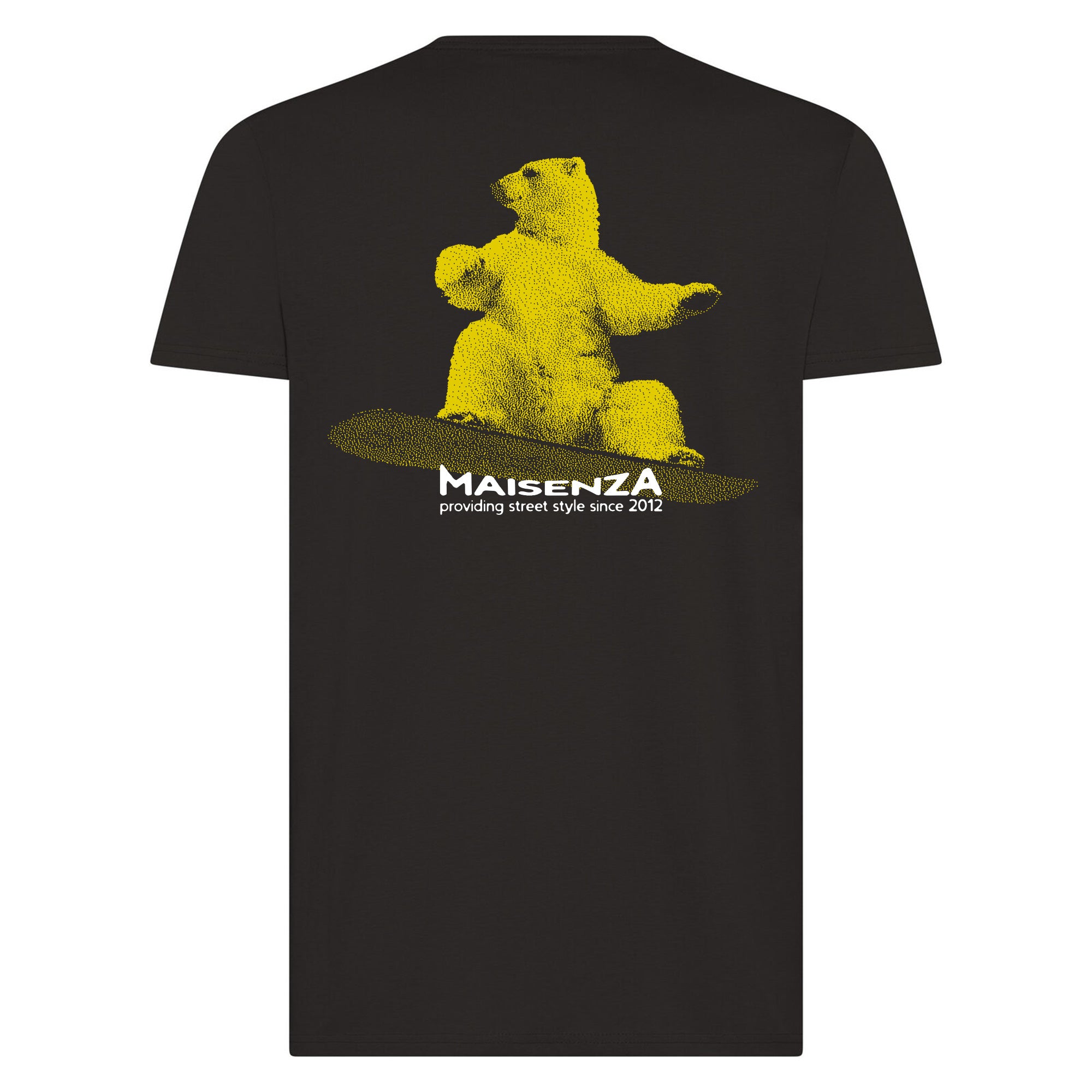 T-shirt Glitch - Orso snowboarder