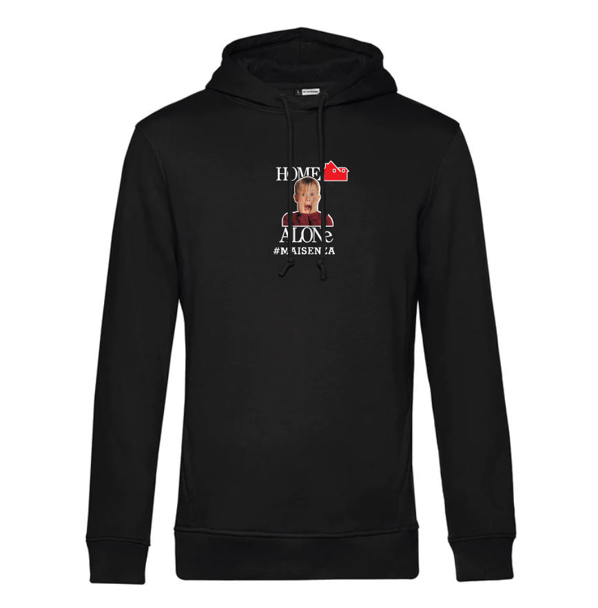 Felpa con cappuccio Uomo Home Alone - nero