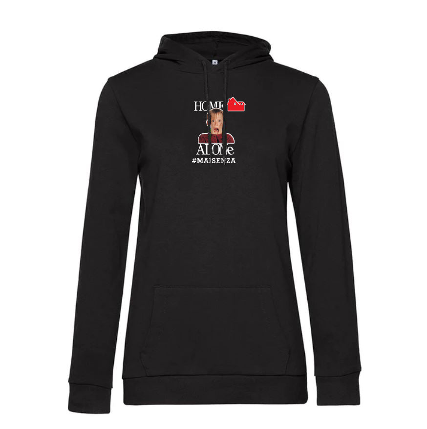 Felpa con cappuccio Donna Home Alone - Nero