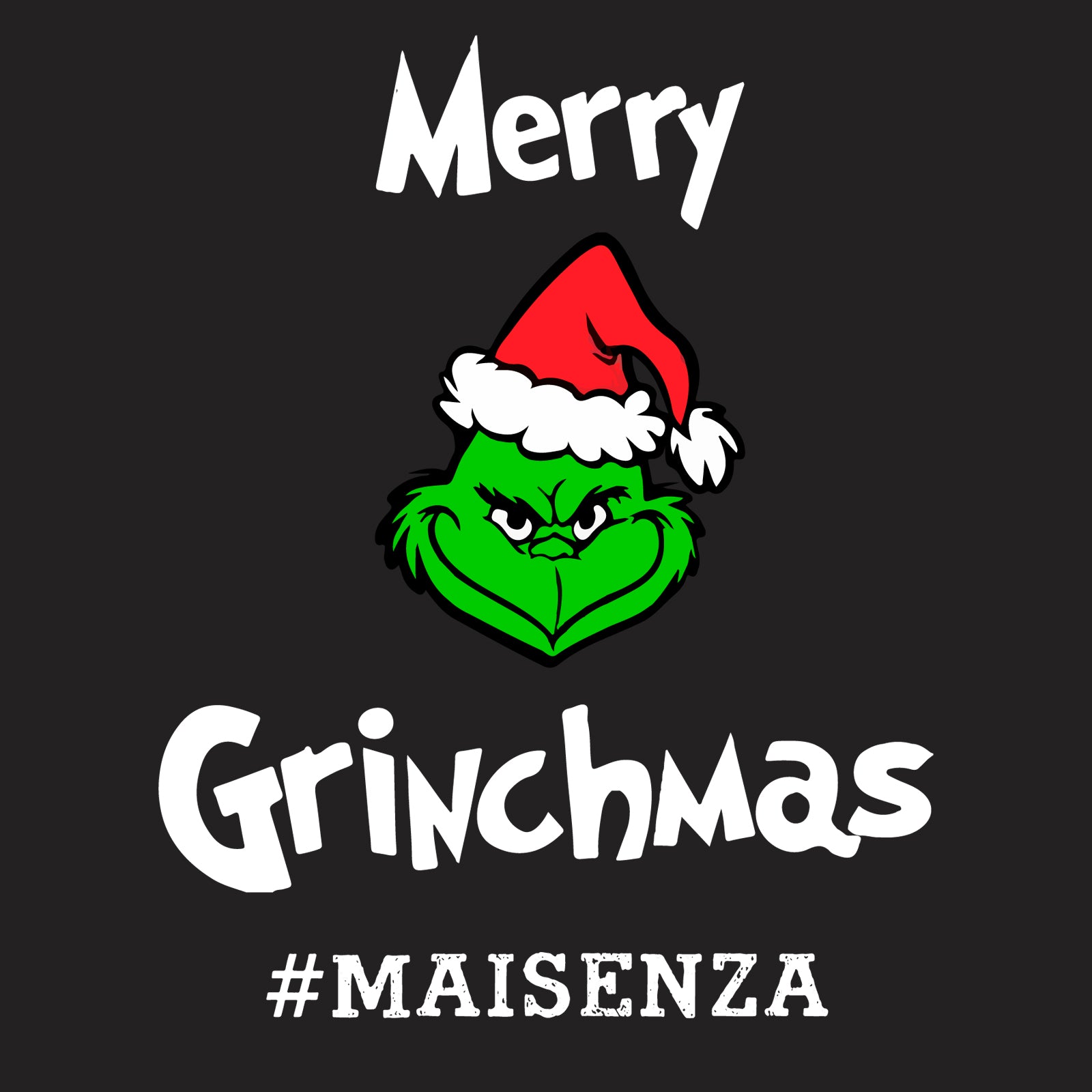 T-shirt organica Uomo Grinch - Nero