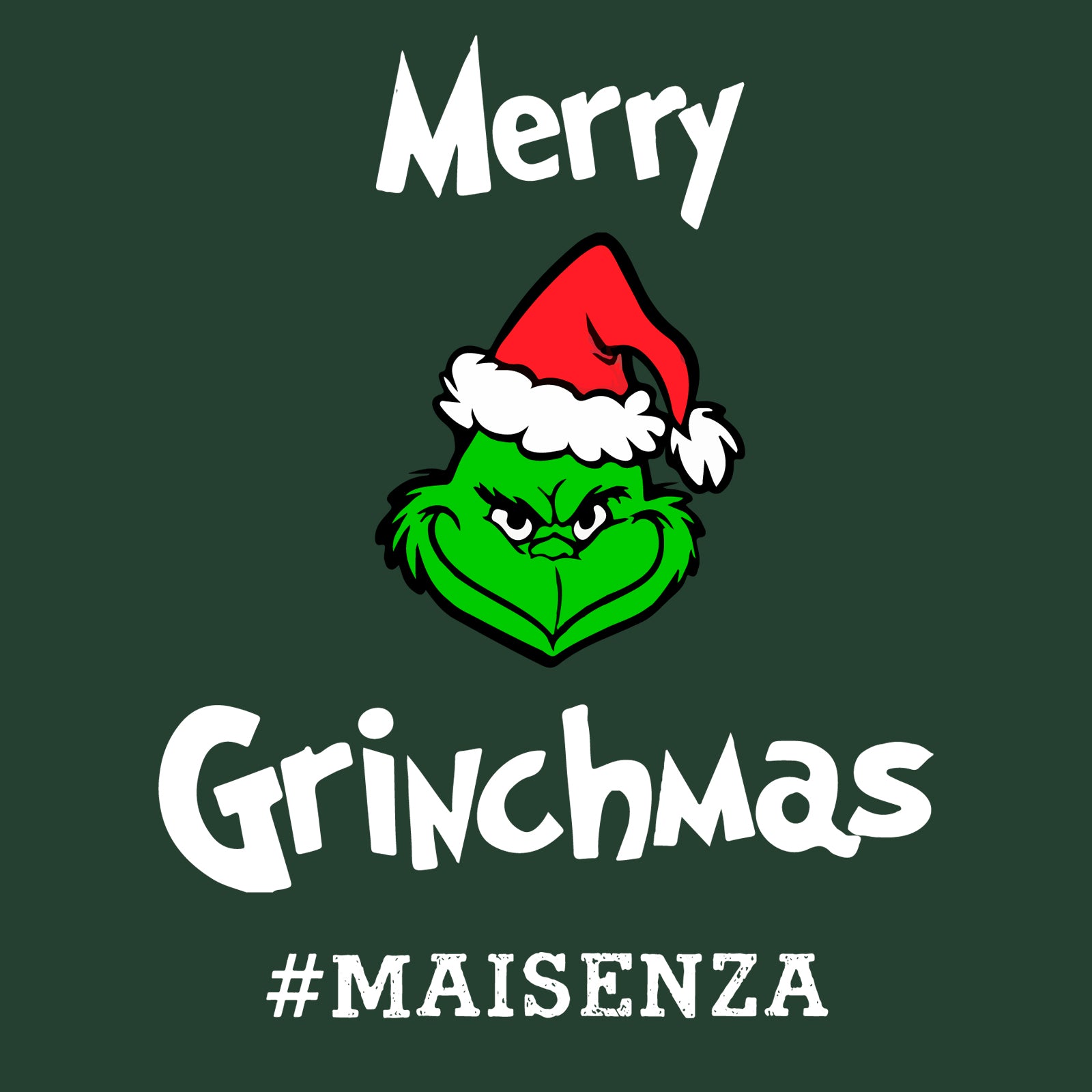 T-shirt organica Uomo Grinch - Verde bottiglia