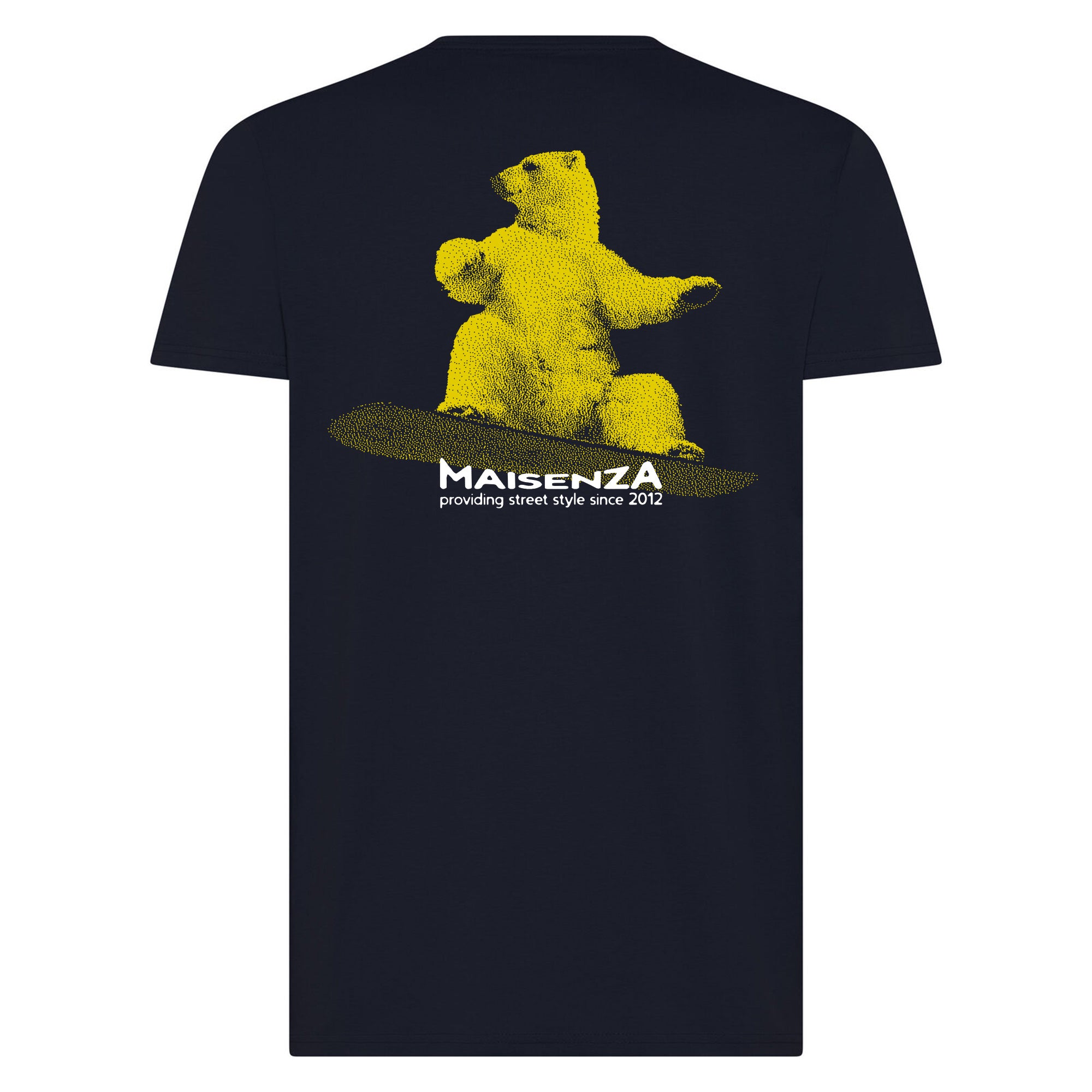 T-shirt Glitch - Orso snowboarder