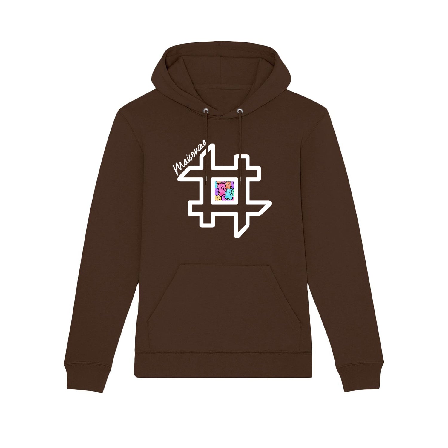 Felpa con cappuccio GUM GUM Hoodie Uomo - Chocolate