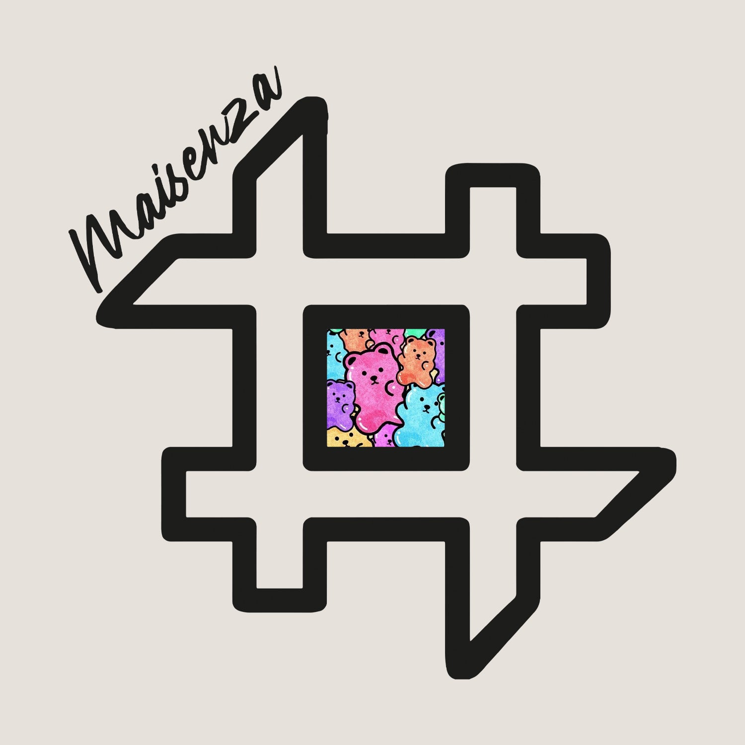 Felpa con cappuccio GUM GUM Hoodie Donna - Off White