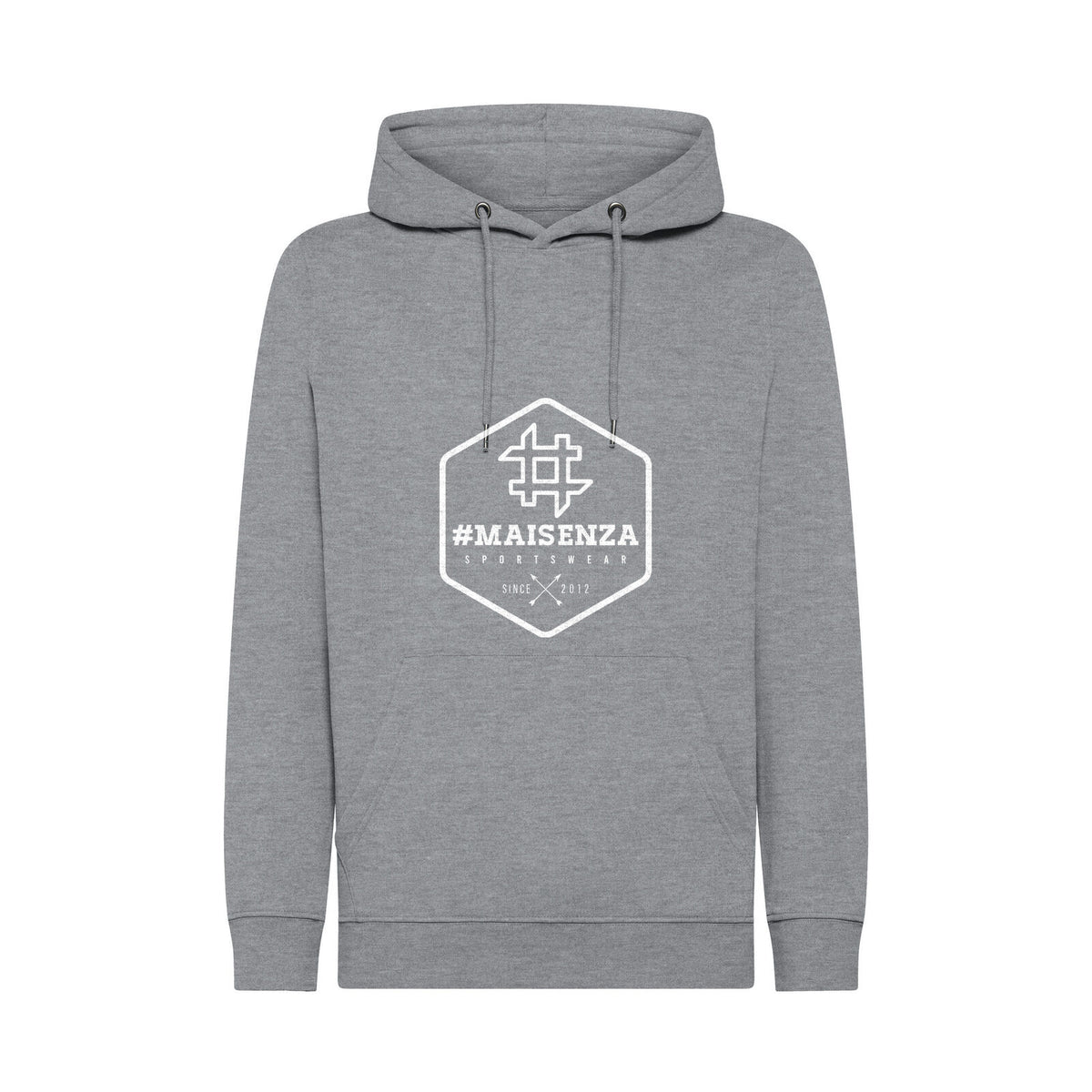 Box Logo hoodie Grigio melange - Maisenza # Forte dei Marmi