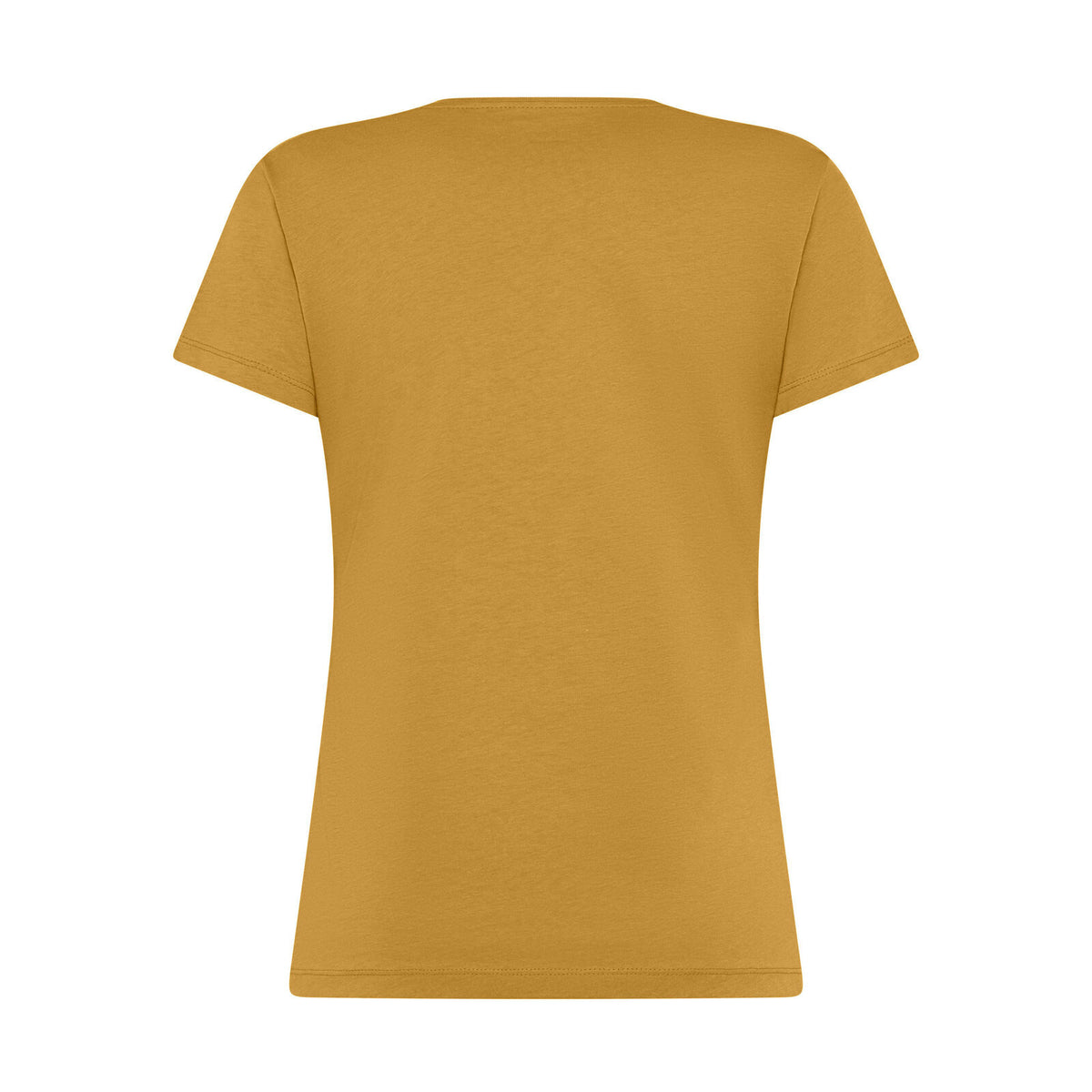 Box logo tee donna - Senape, retro