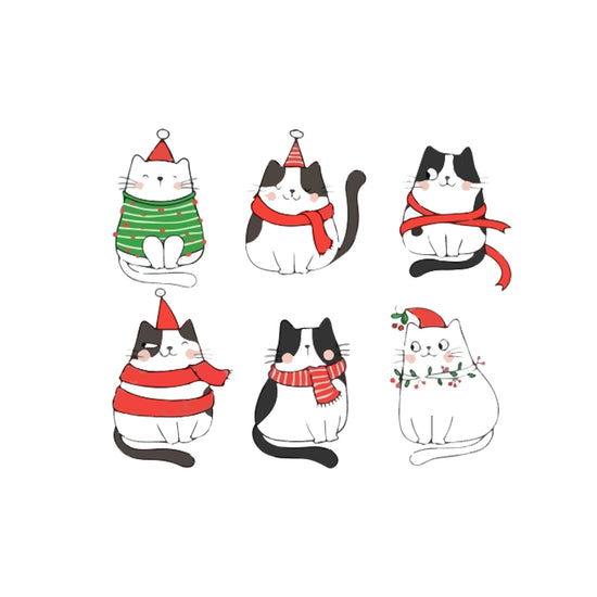 T-Shirt Stampata Natalizia - Christmas Cats