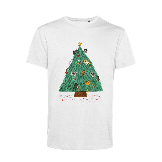 T-Shirt Stampata Natalizia - Cat Tree