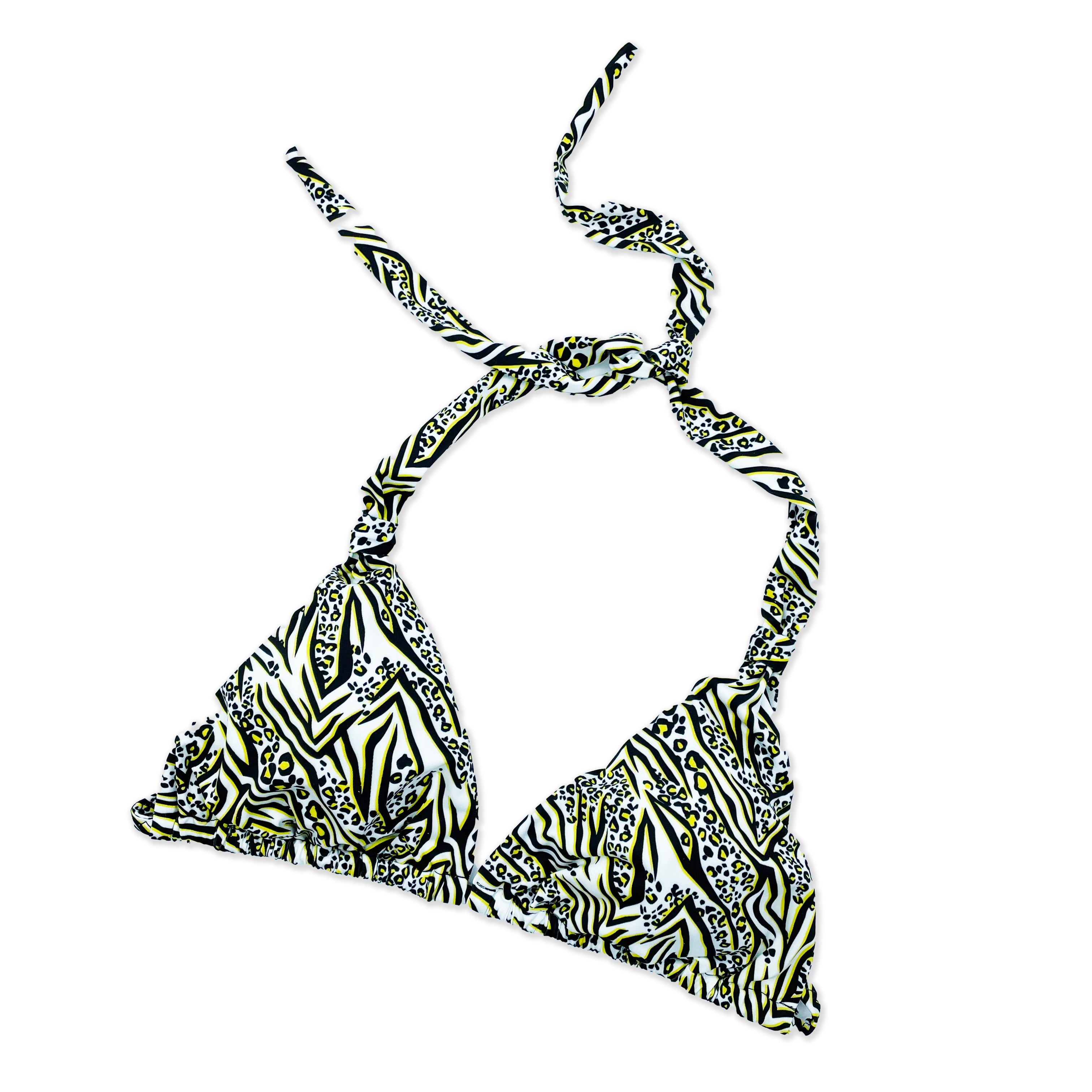 Top Triangolo - Leopard bianco e nero