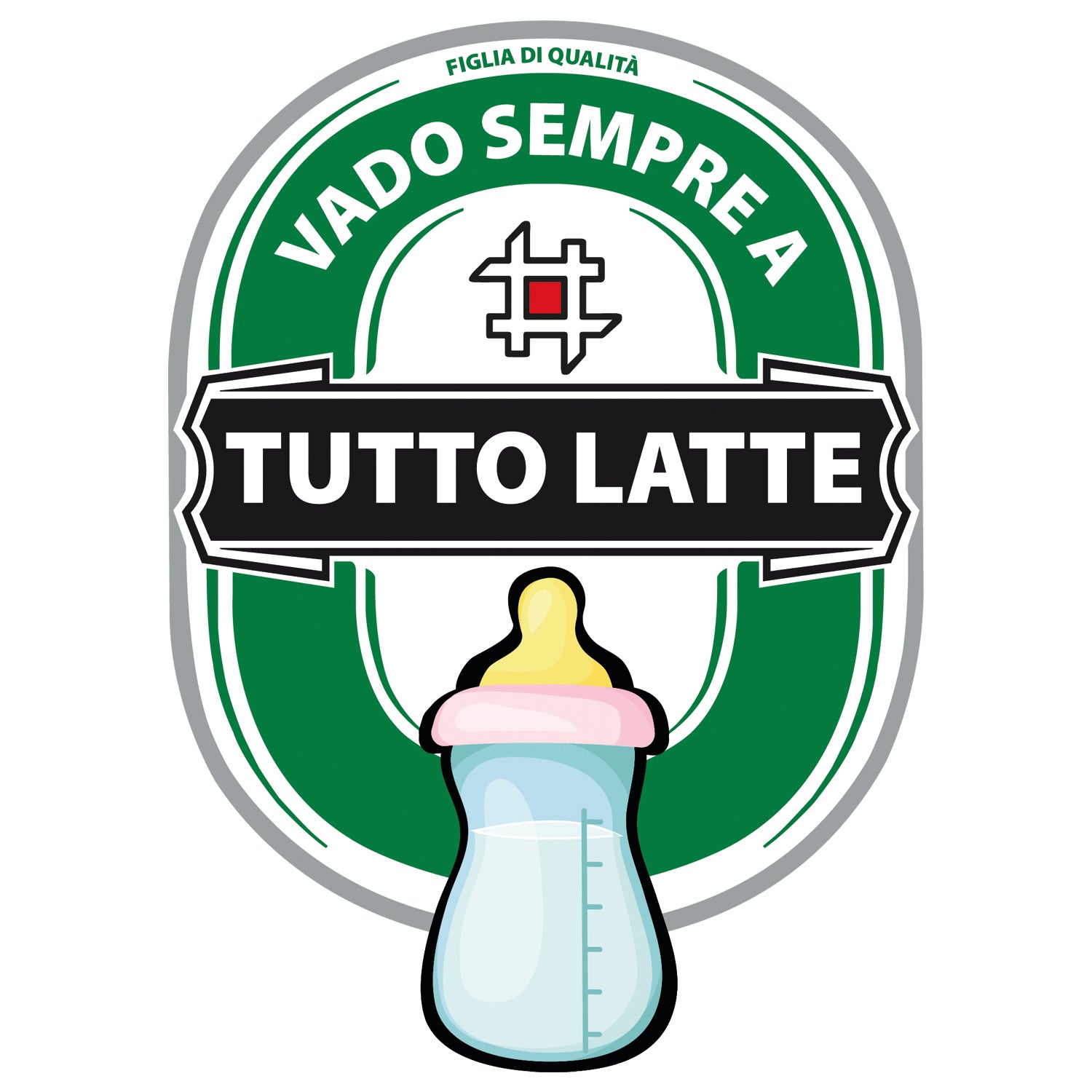 T-shirt papà figlia - A tutta birra / latte