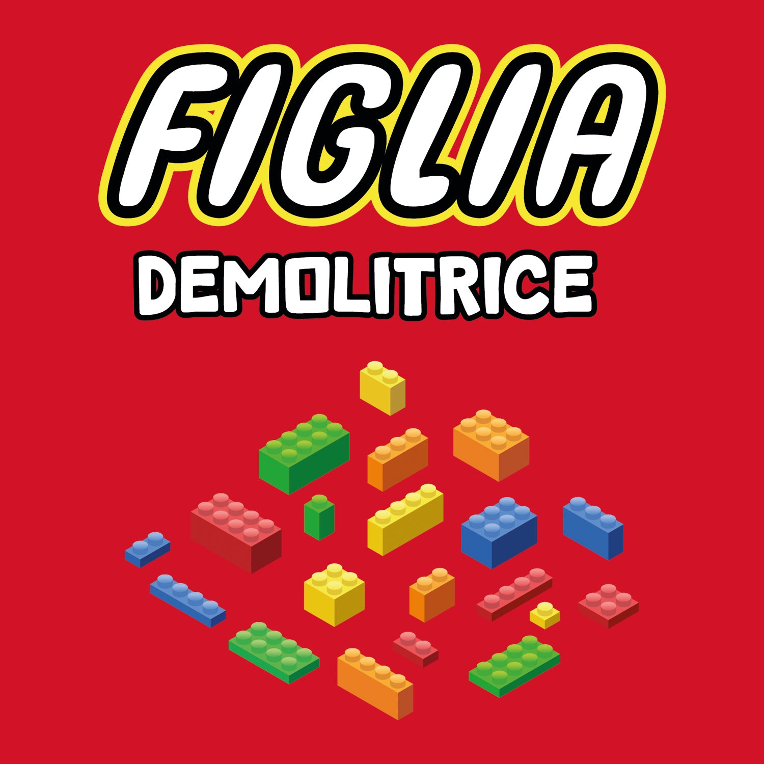 T-shirt papà figlia - costruttore / demolitrice