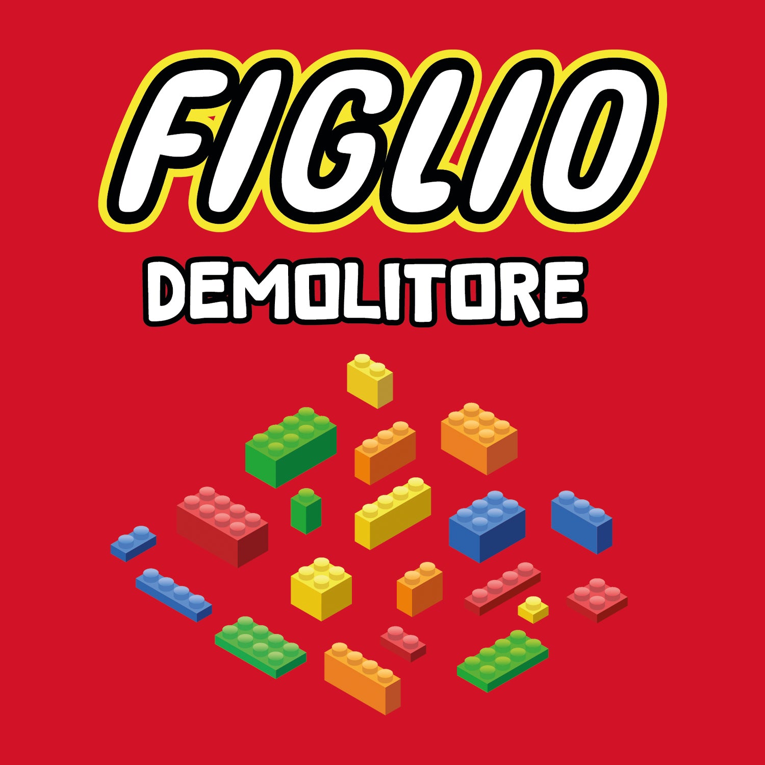 T-shirt papà figlio - costruttore / demolitore