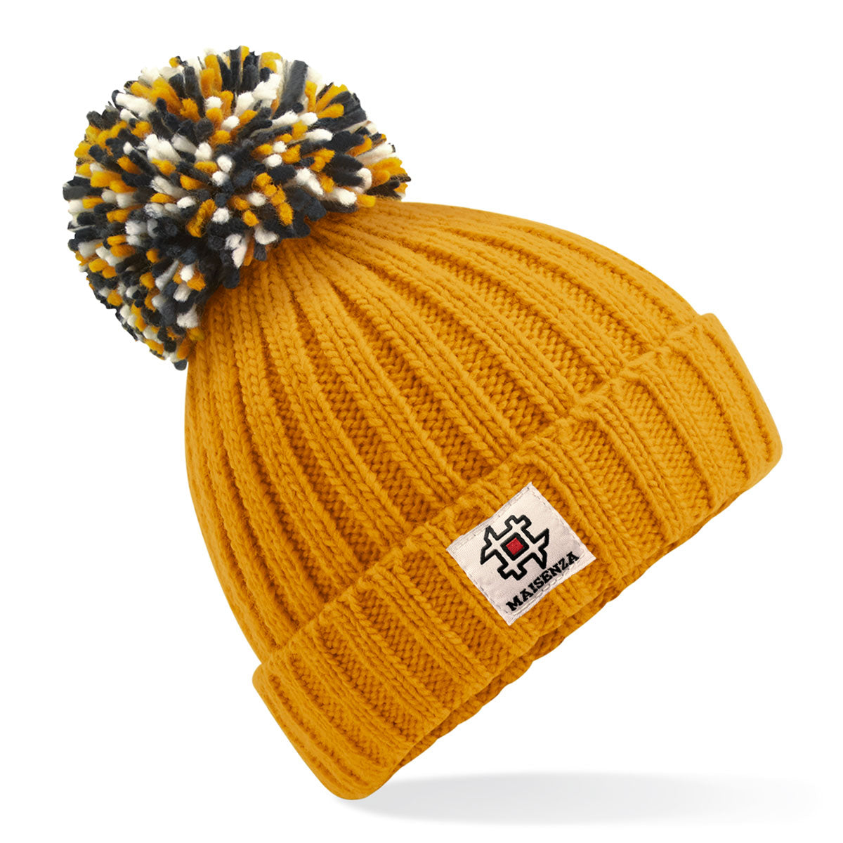 Cappello di lana POM POM Hygge - Giallo
