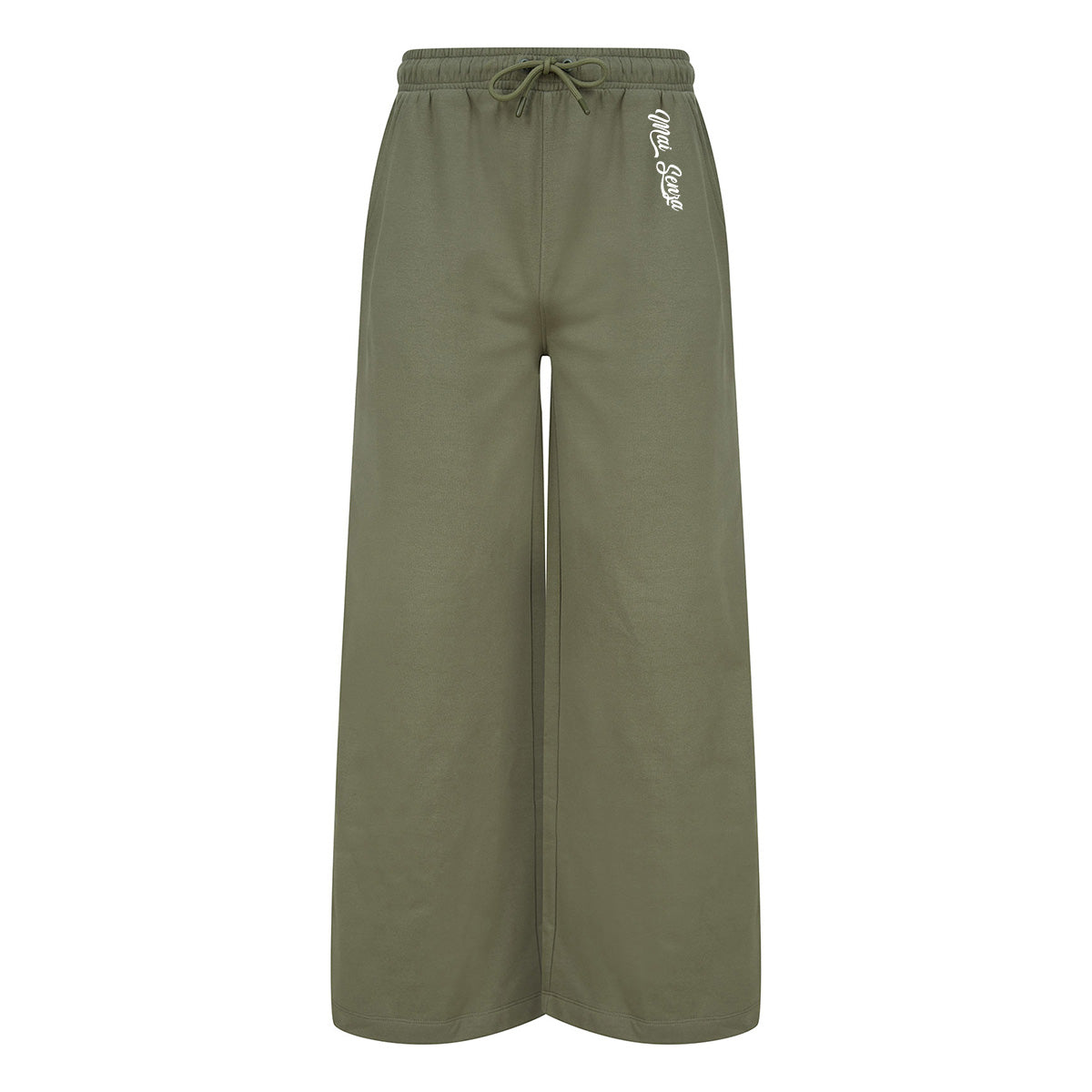 MAISENZA Pantaloni tuta zampa elefante Khaki