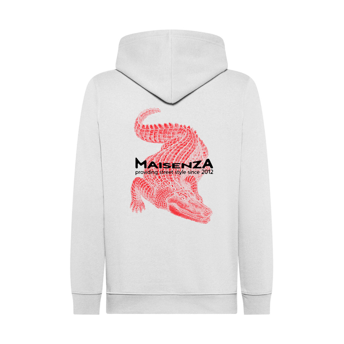 Glitch Croc hoodie Bianco retro - Maisenza # Forte dei Marmi