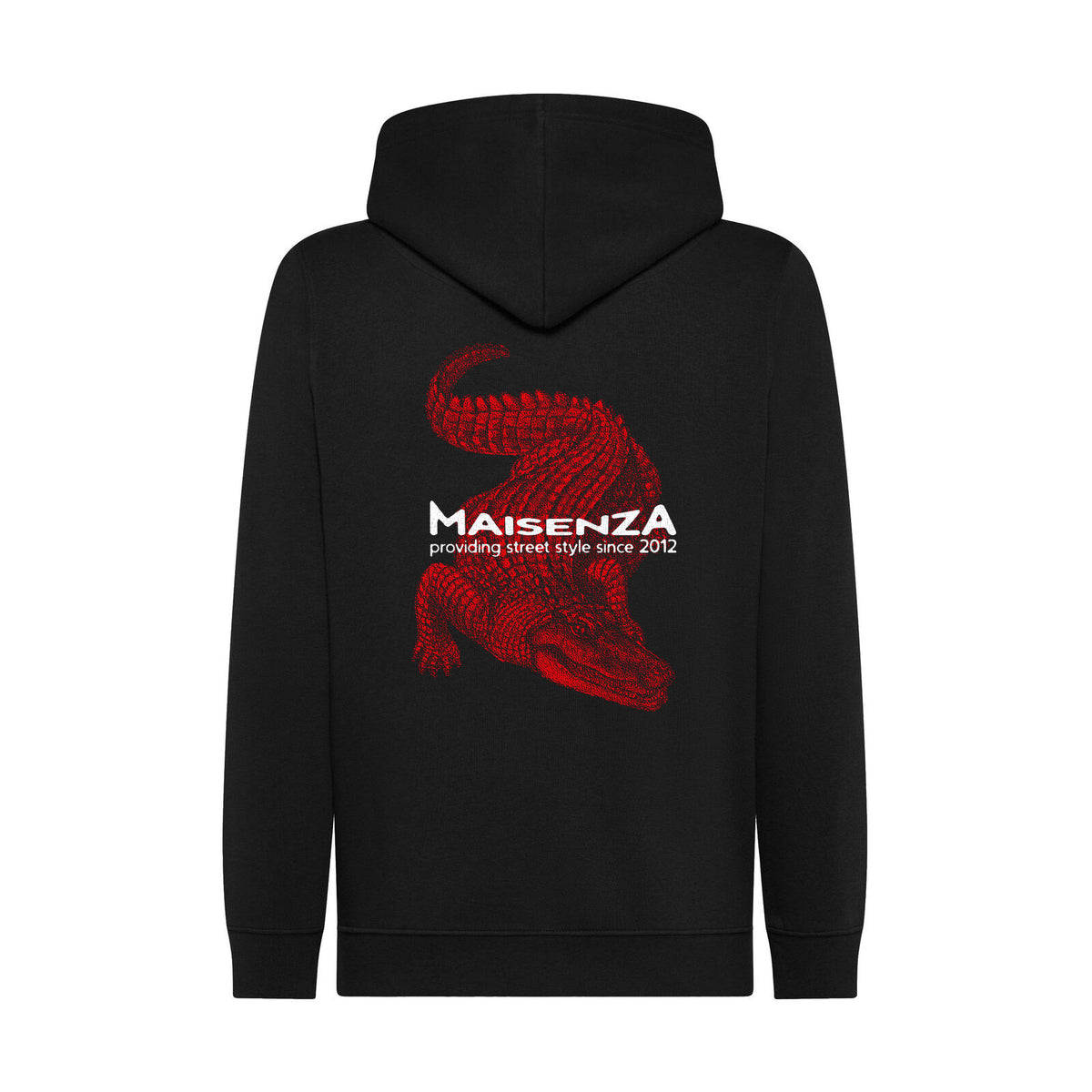 Glitch Croc hoodie Nero retro - Maisenza # Forte dei Marmi