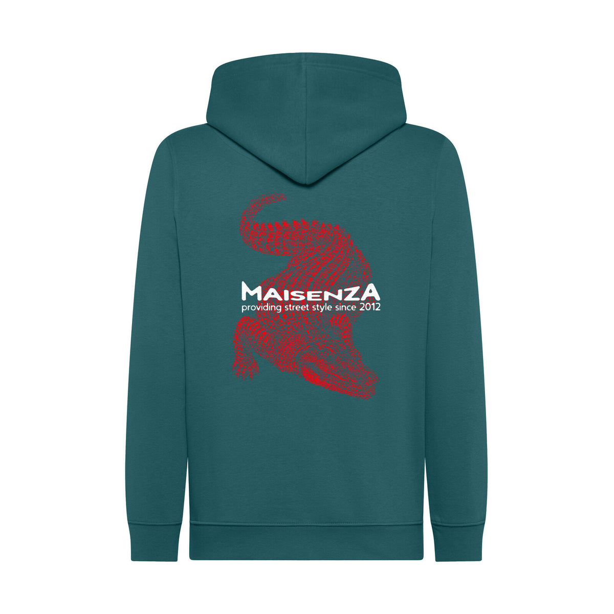 Glitch Croc hoodie Petrolio retro - Maisenza # Forte dei Marmi