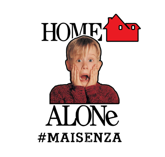 T-shirt organica Uomo Home Alone - Rosso