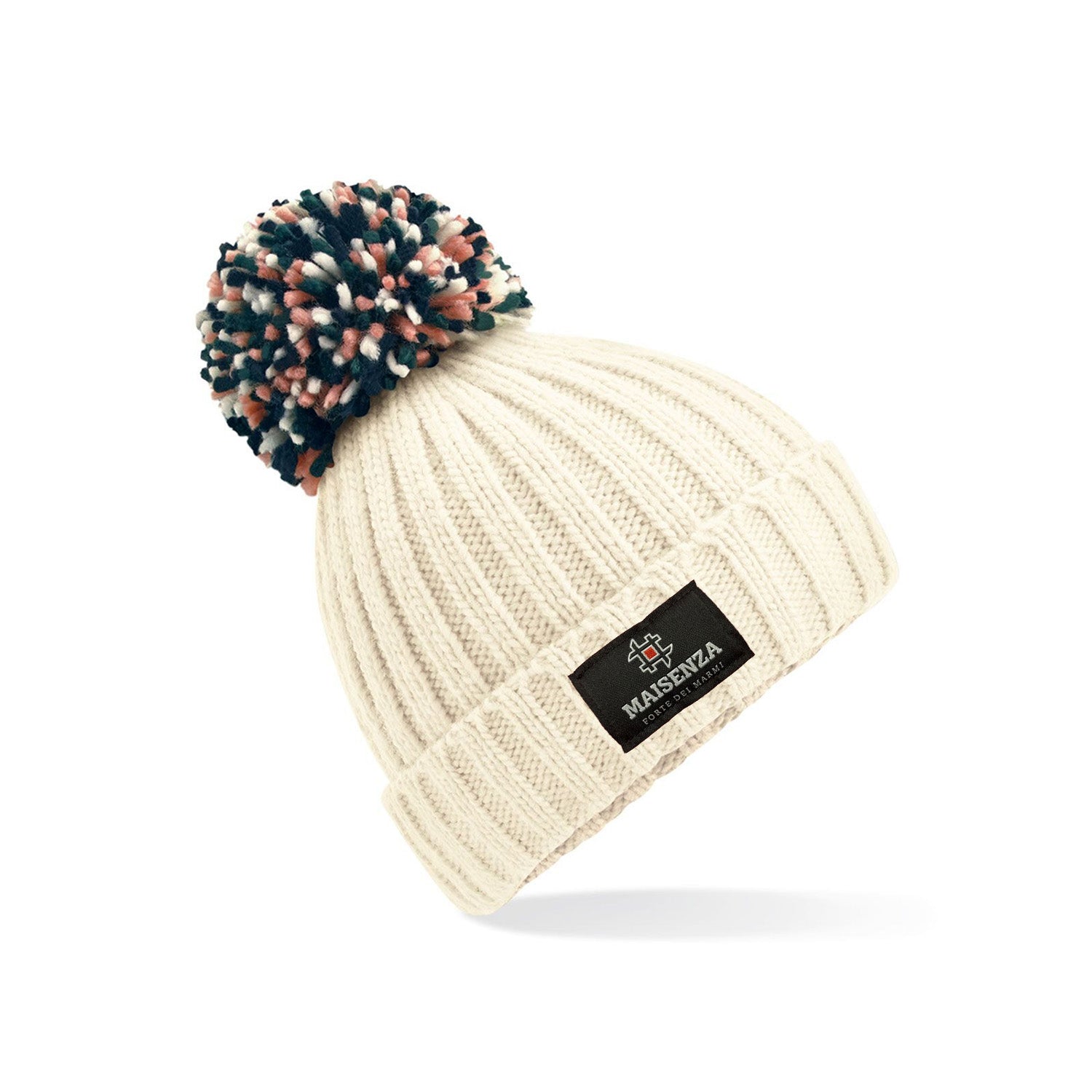 Cappello di lana con pom pom Hygge Beanie Maisenza # - Bianco