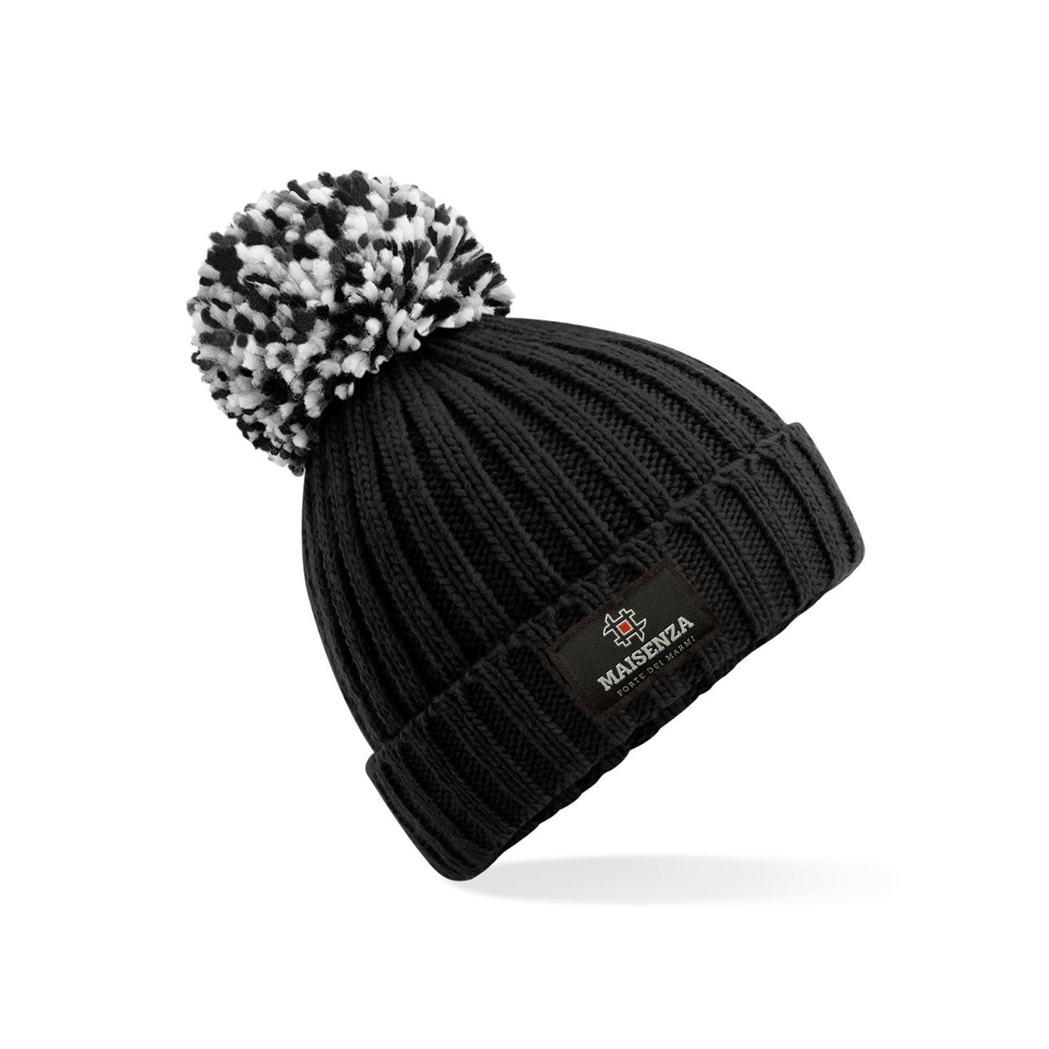 Cappello di lana con pom pom Hygge Beanie Maisenza # - Nero
