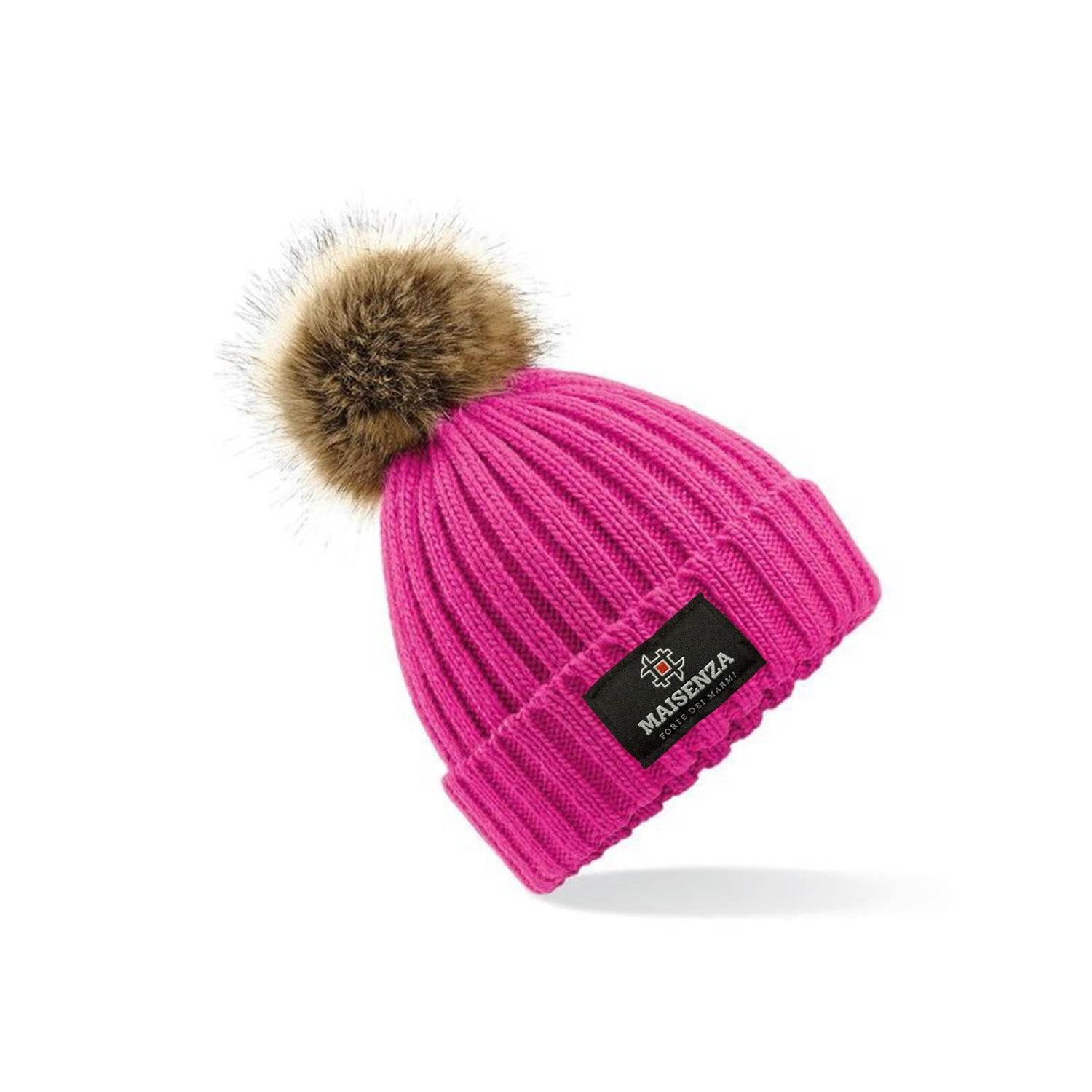 Cappello di lana con pom pom Hygge Beanie Maisenza # - Fuchsia