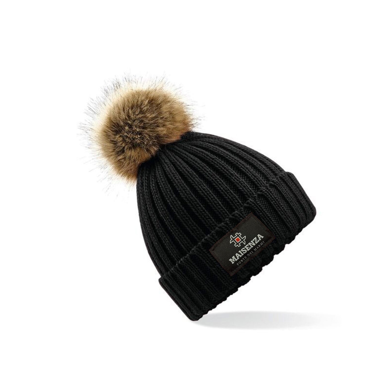 Cappello di lana con pom pom Hygge Beanie Maisenza # - Nero