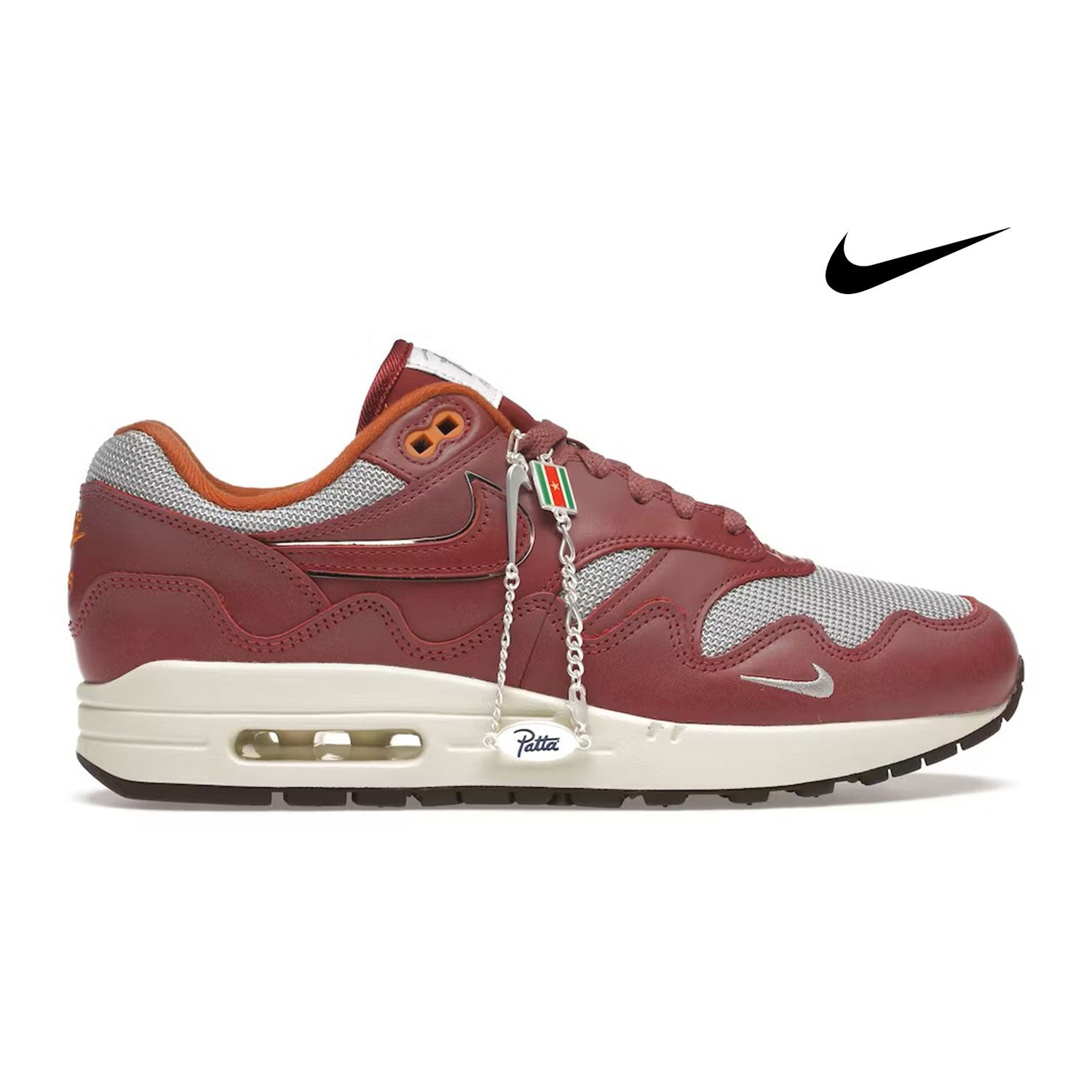 Nike AirMax Patta Waves Rush Maroon (With bracelet)
