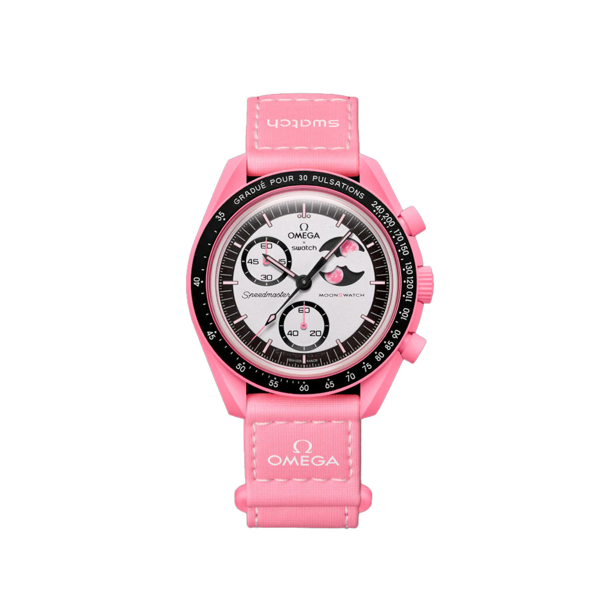 Swatch x Omega Bioceramic Moonswatch Mission to the Pink Moonphase