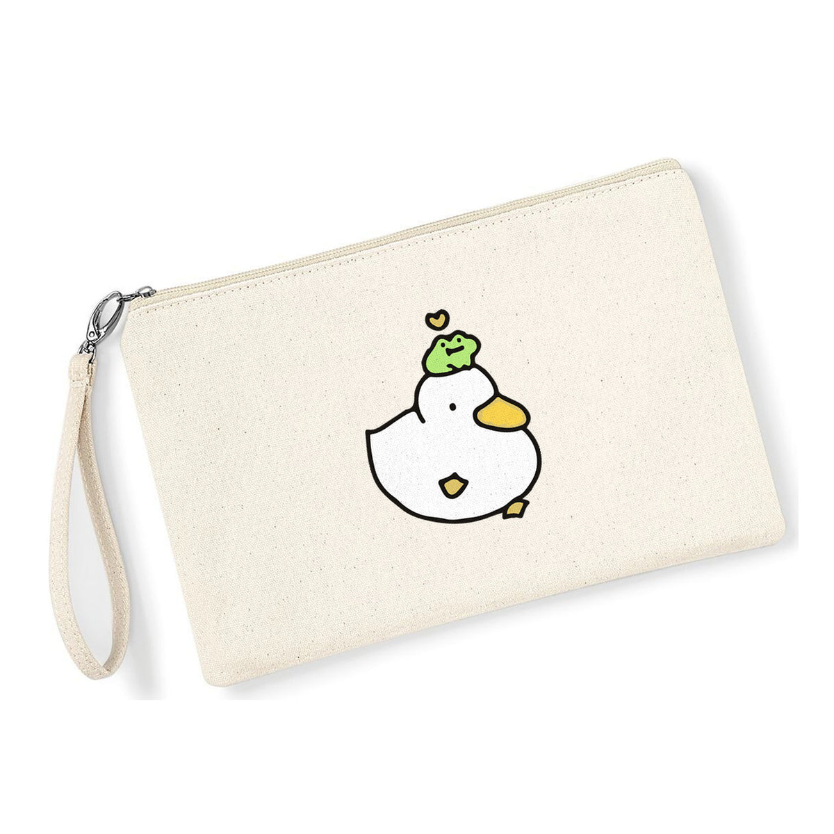 Pochette Amici in cotone canvas zip naturale - Maisenza # Forte dei Marmi
