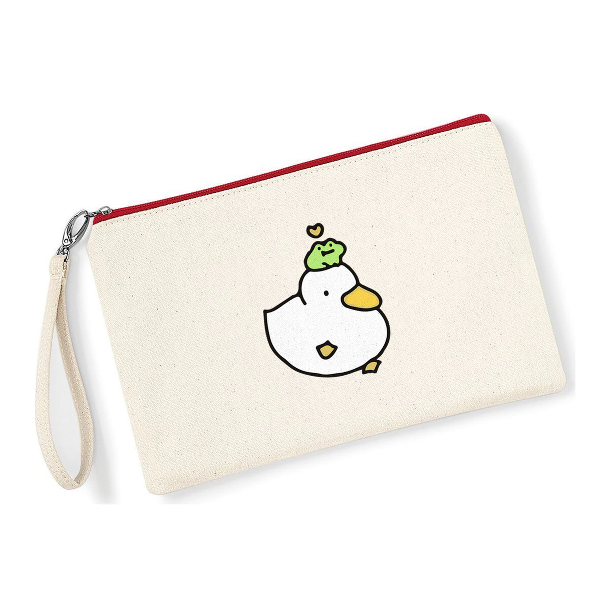 Pochette Amici in cotone canvas zip rossa - Maisenza # Forte dei Marmi