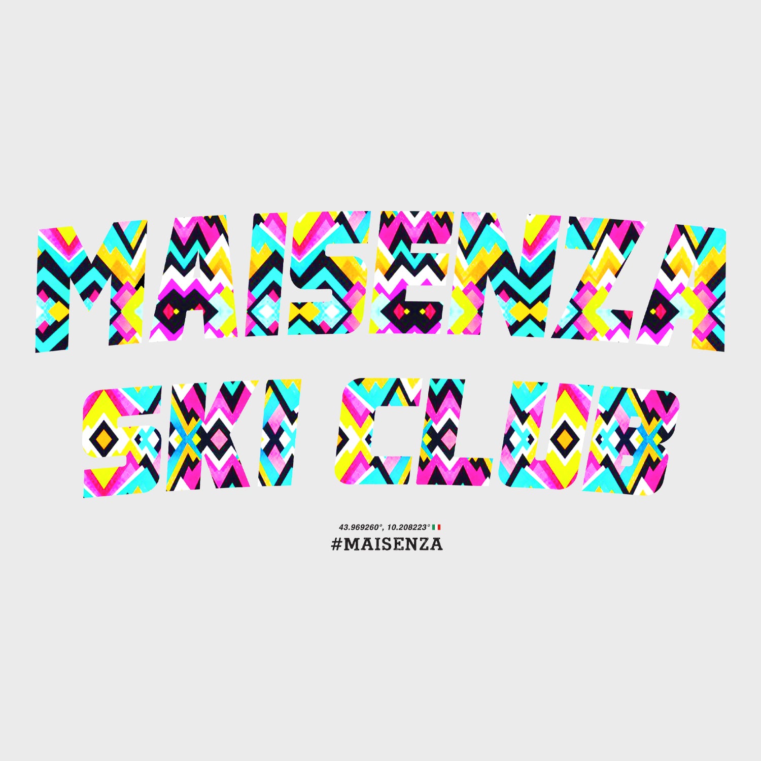 Felpa girocollo Maisenza # Ski Club Crewneck - Bianco