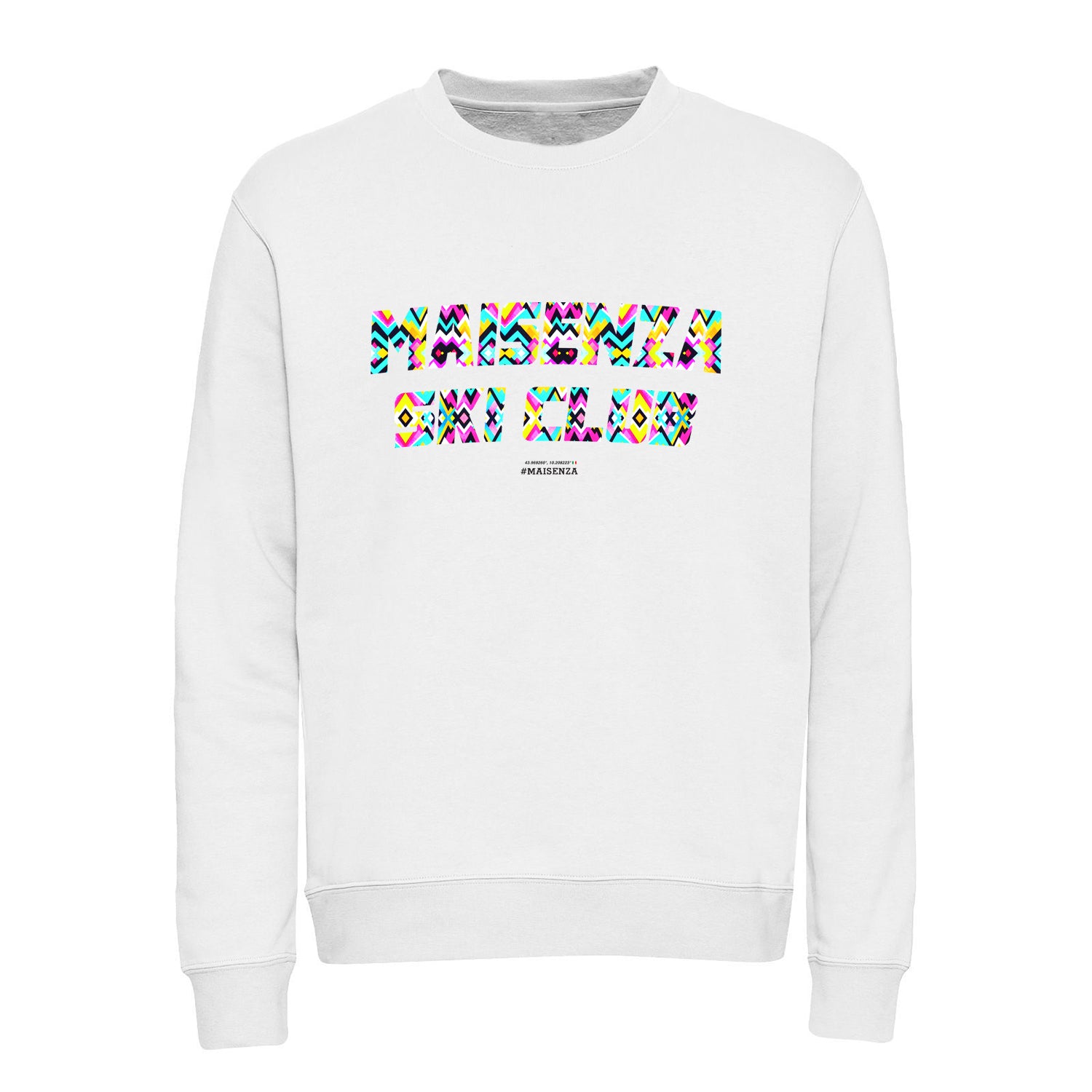 Felpa girocollo Maisenza # Ski Club Crewneck - Bianco