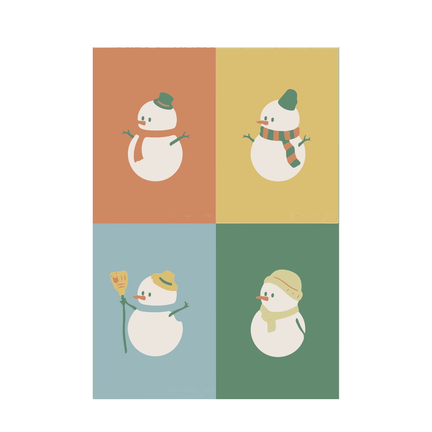 T-Shirt Stampata Natalizia - Snowman