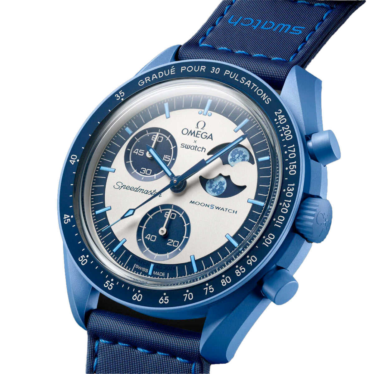 Swatch x Omega Bioceramic Moonswatch Mission to the Super Blue Moonphase