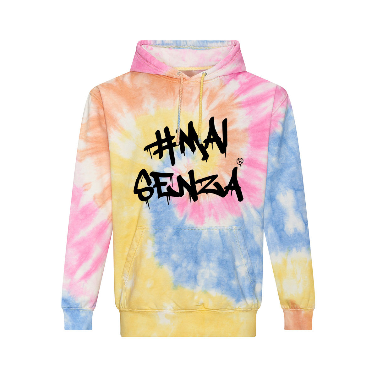 Felpa con cappuccio Tie Dye - Vortice Pastello
