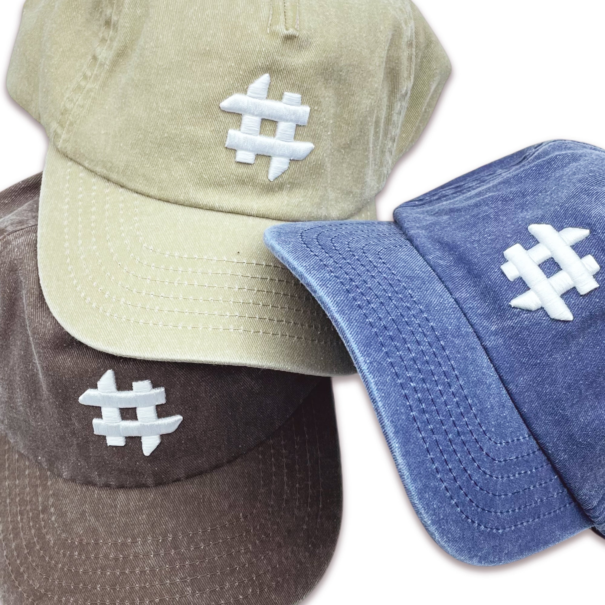 Cappello con visiera - vintage denim