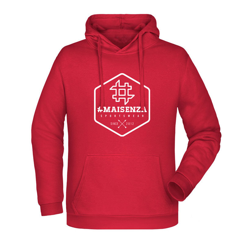 Felpa con cappuccio Box Logo Uomo - Red