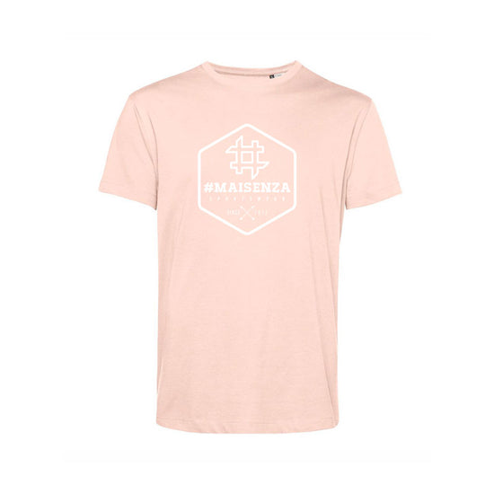 T-shirt organica Box Logo Soft Pink - Uomo