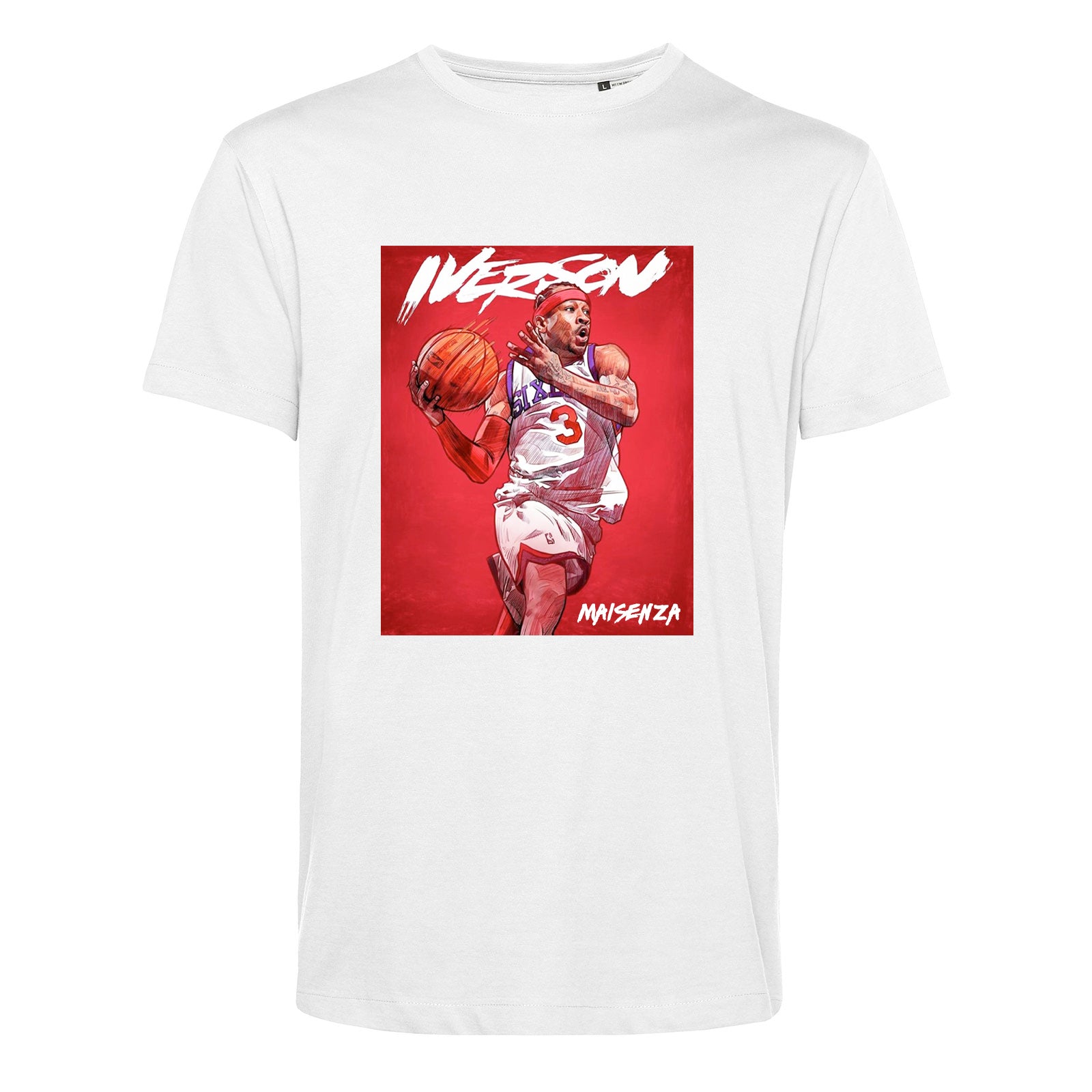 T-shirt organica Allen Iverson White - Uomo