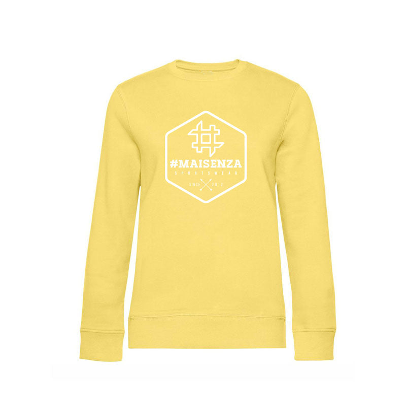 Felpa girocollo Box Logo Yellow - Donna