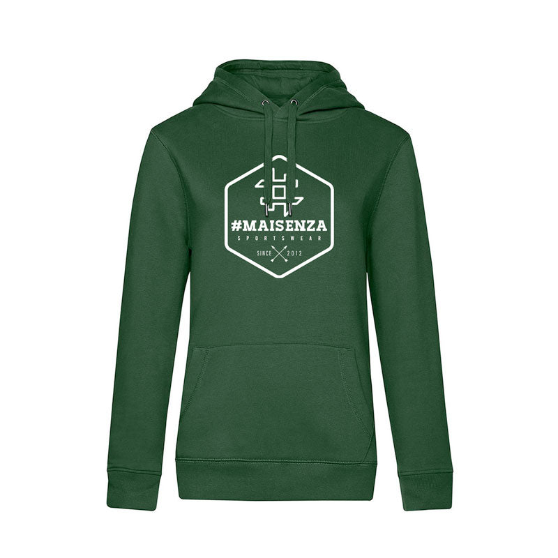 Felpa con cappuccio Box Logo Donna - Green