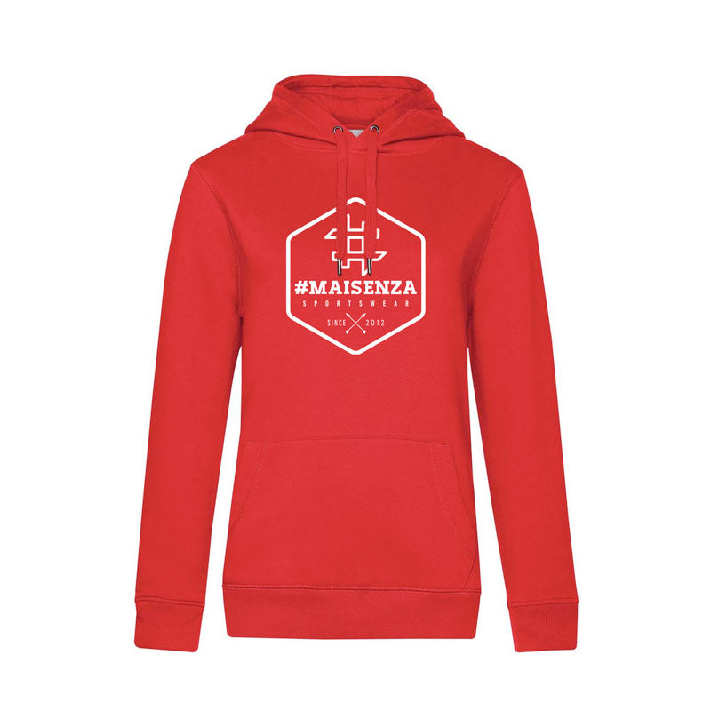 Felpa con cappuccio Box Logo Donna - Red