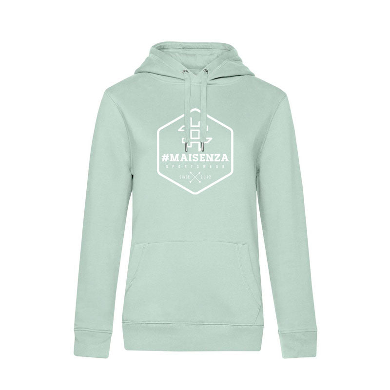 Felpa con cappuccio Box Logo Donna - Sage