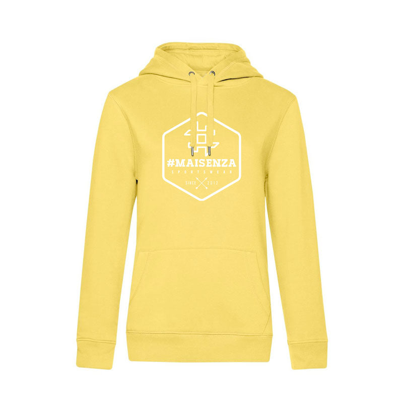 Felpa con cappuccio Box Logo Donna - Yellow