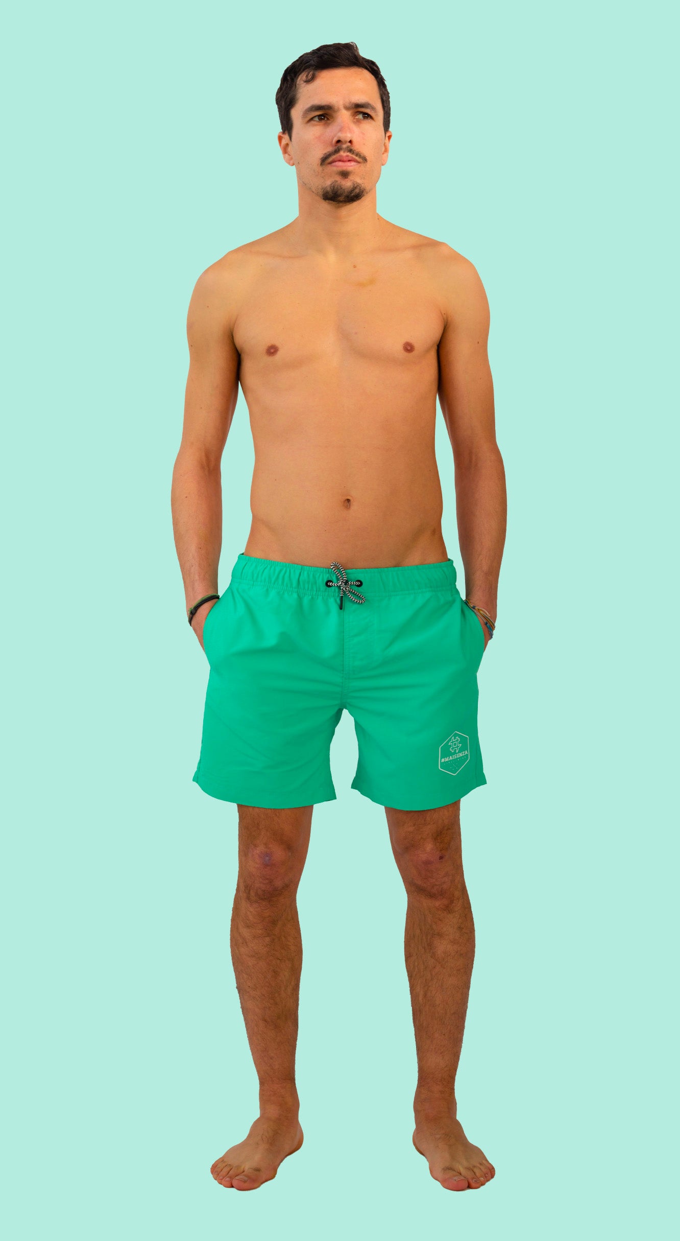 Costume Mare Uomo tessuto riciclato - Aqua