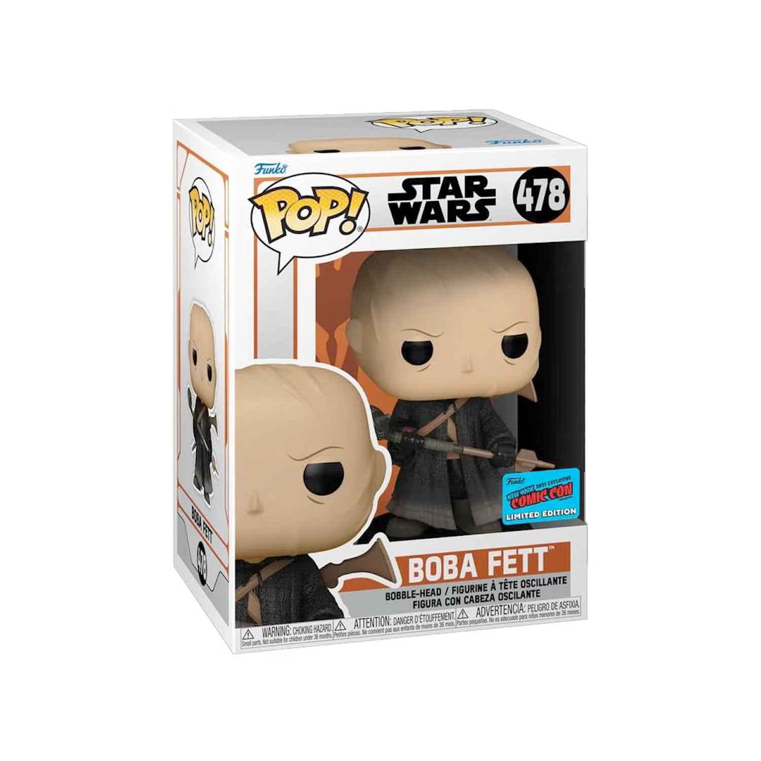 Funko Pop! Star Wars Boba Fett (Unmasked) 2021 NYCC Exclusive Figure #478