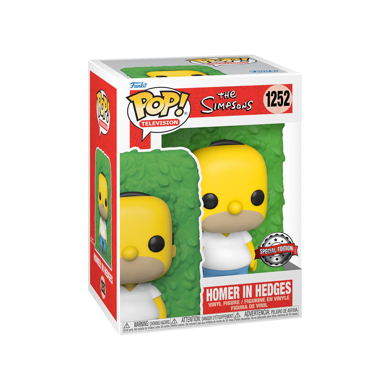 Funko Pop! Television The Simpsons Homer In Hedges Entertainment Earth Exclusive Figure #1252