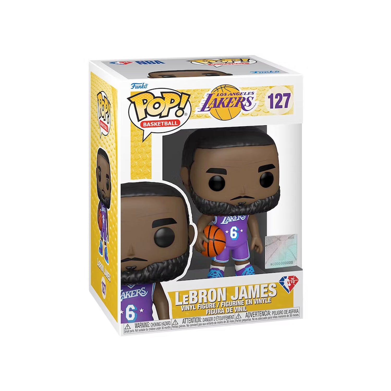 Funko Pop! Basketball NBA Los Angeles Lakers LeBron James (City Edition Jersey) Figure #127